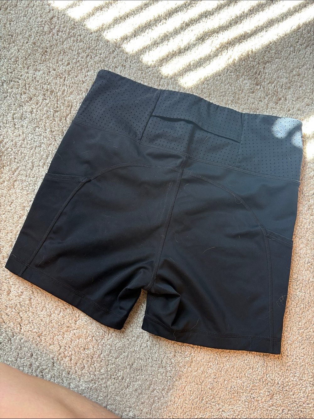 High-Waist Black Brooks Bike Shorts - Picture 4 of 6
